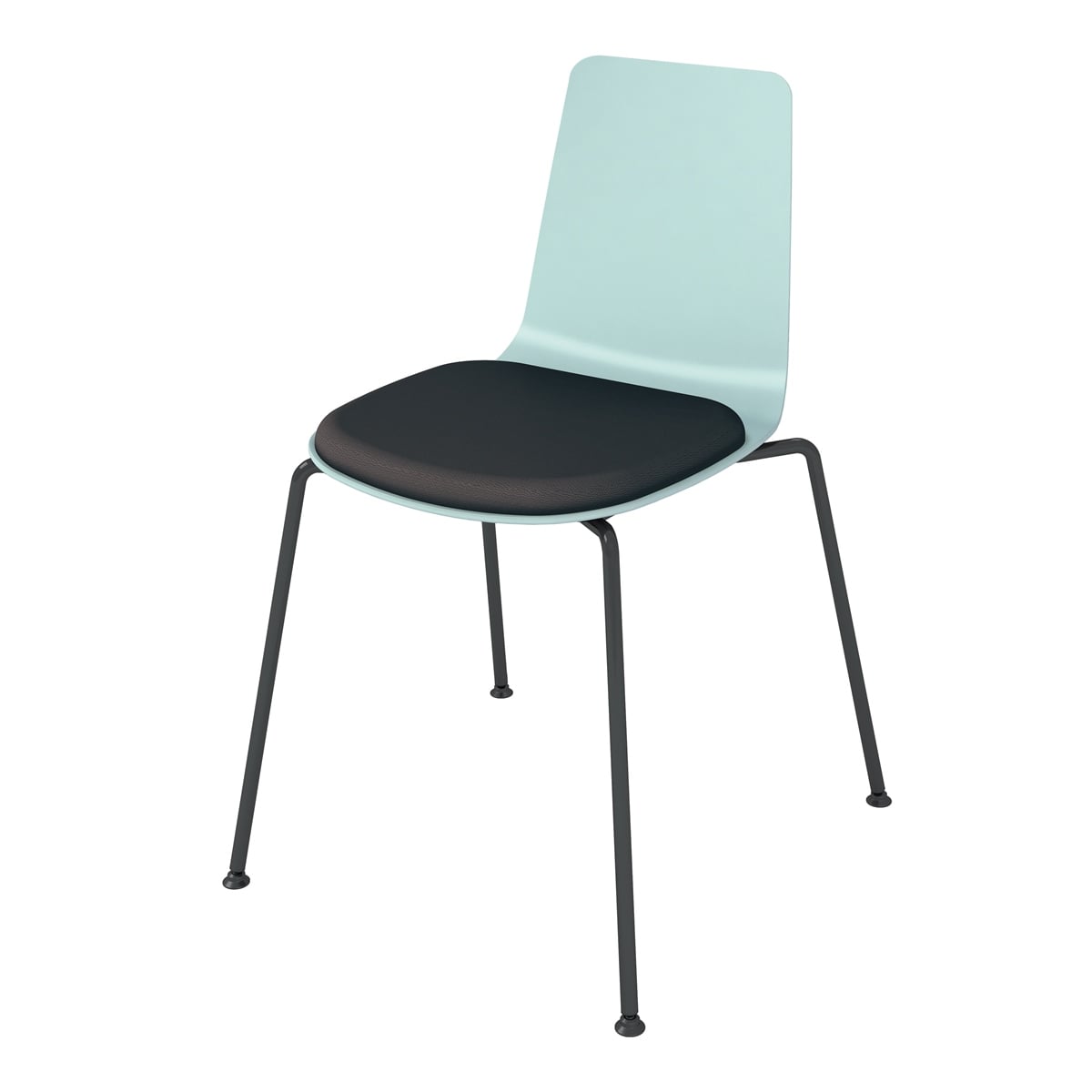 背座ホワイトターコイズ／座パッド(レザー)ブラック