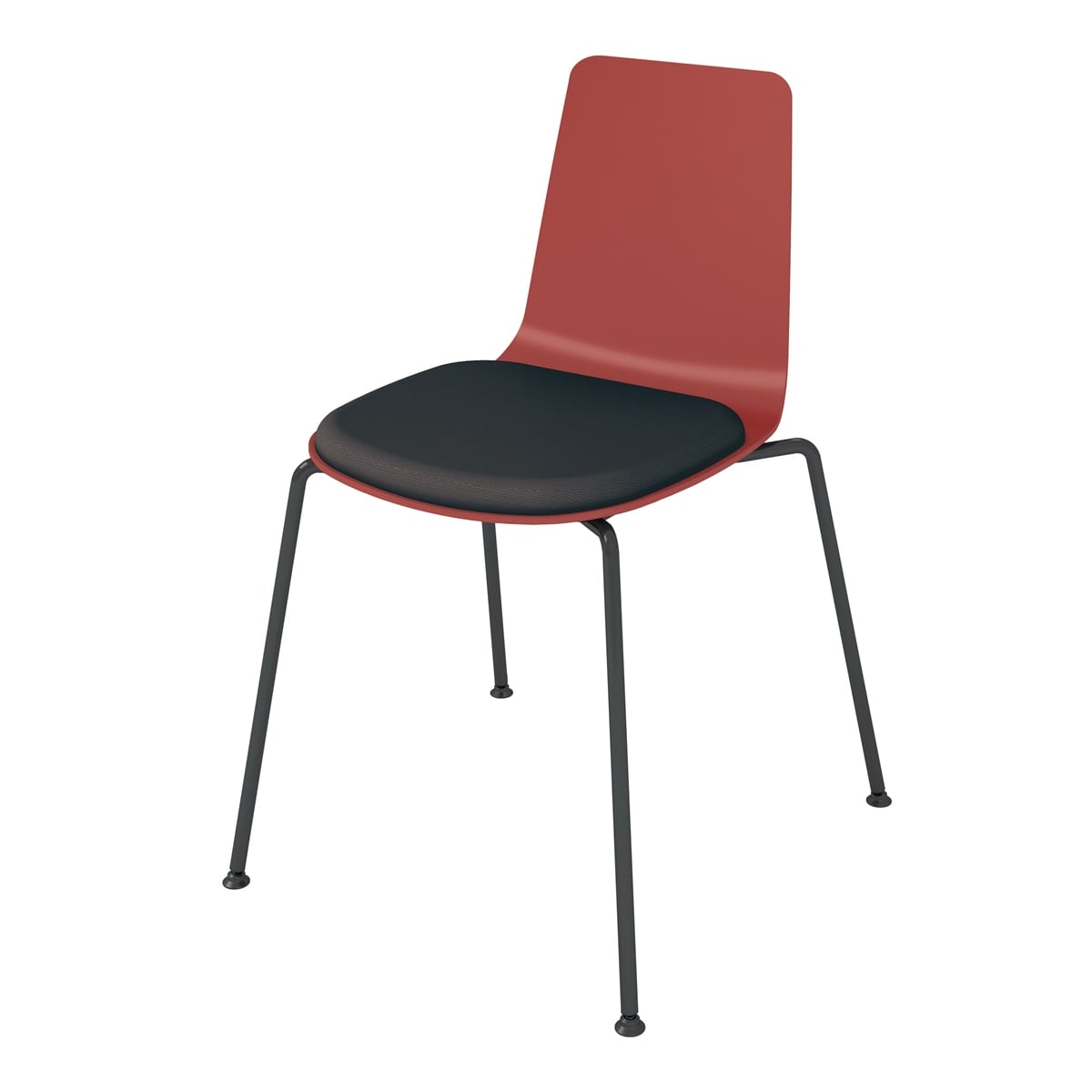 背座パーシアンレッド／座パッド(レザー)ブラック