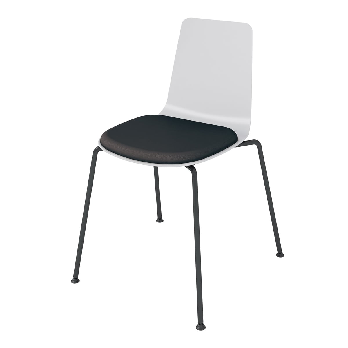 背座ライトグレー／座パッド(レザー)ブラック