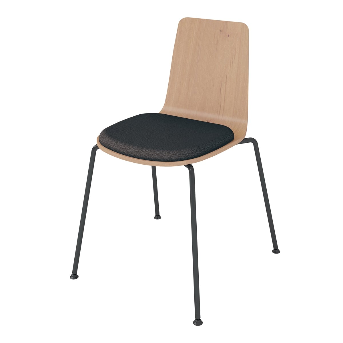 背座ティンバーミディアム／座パッド(レザー)ブラック