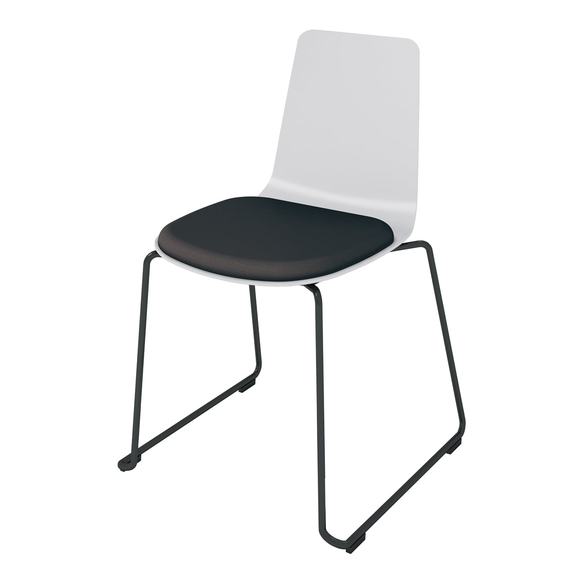 背座ライトグレー／座パッド(レザー)ブラック