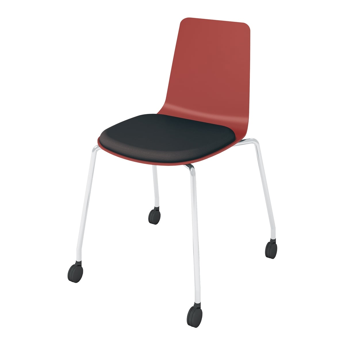 背座パーシアンレッド／座パッド(レザー)ブラック