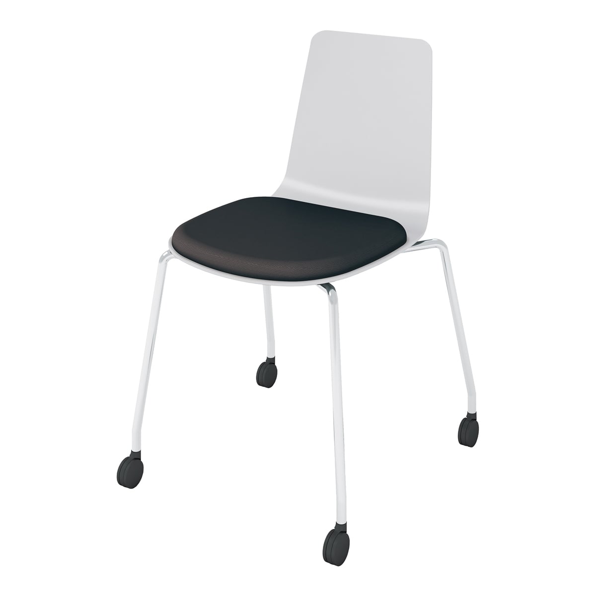 背座ライトグレー／座パッド(レザー)ブラック