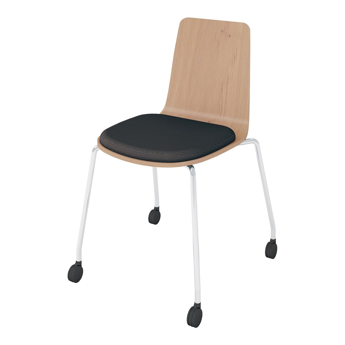 背座ティンバーミディアム／座パッド(レザー)ブラック