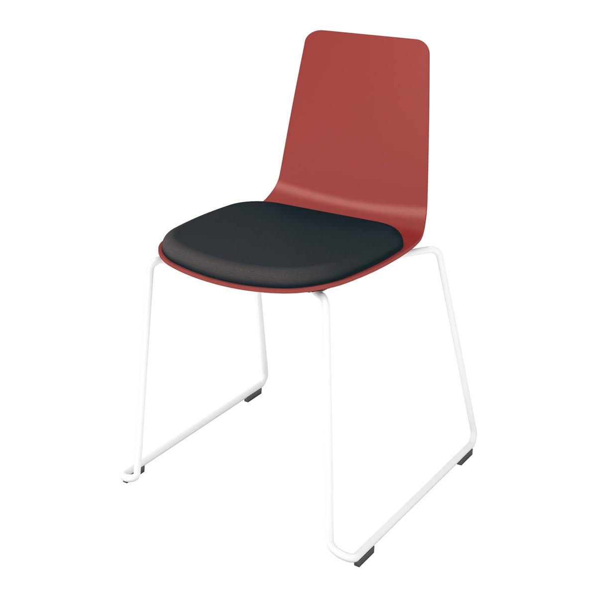 背座パーシアンレッド／座パッド(レザー)ブラック