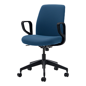 ブラック樹脂脚／背座同色／ネイビー