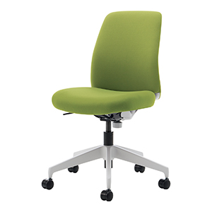 ホワイトグレー樹脂脚／背座同色／ライトオリーブ