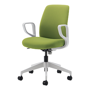 ホワイトグレー樹脂脚／背座同色／ライトオリーブ