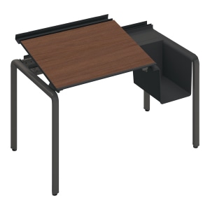 天板ブラウンウォールナット／脚ブラック