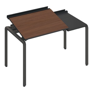 天板ブラウンウォールナット／脚ブラック