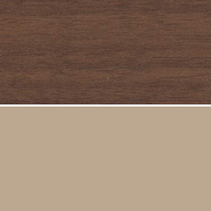 天板ブラウンウォールナット／脚ソフトベージュ