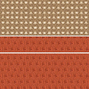 背：ソフトベージュ／座・ランバー： ソフトテラコッタ