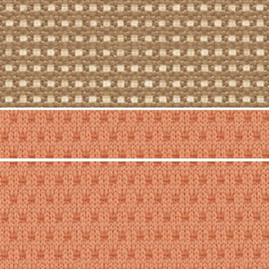 背：ソフトベージュ／座・ランバー： ペールテラコッタ