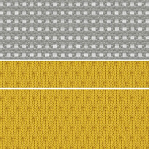 背：ライトグレー／座・ランバー： オリーブイエロー