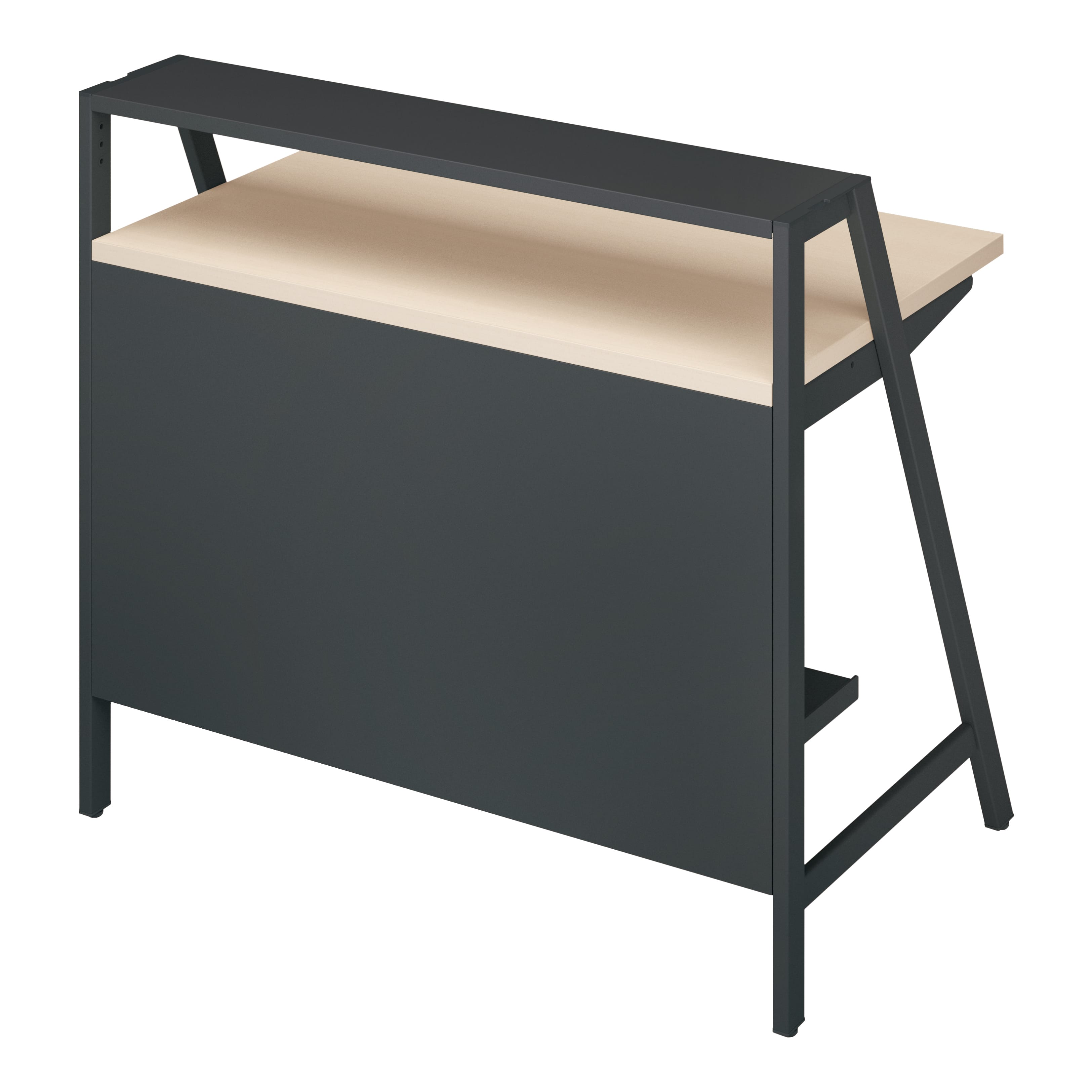 天板ホワイトナチュラル/脚ブラック