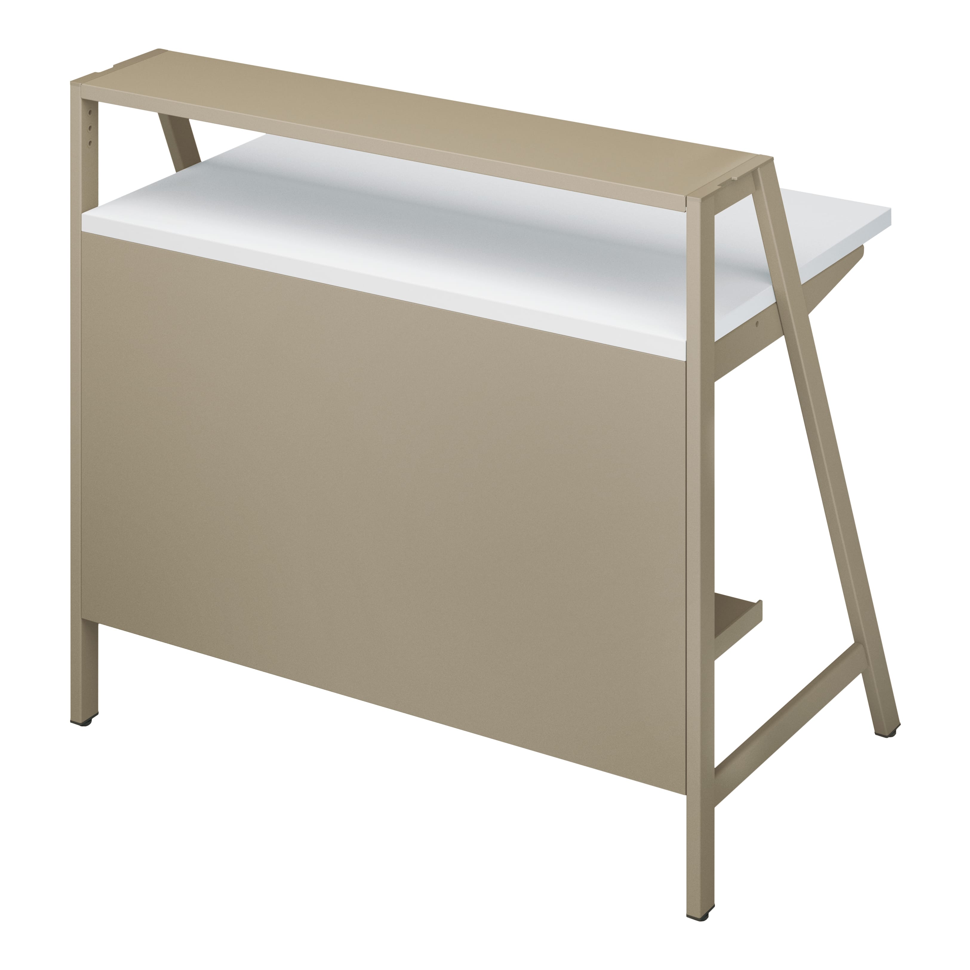 天板ホワイト／脚ベージュ