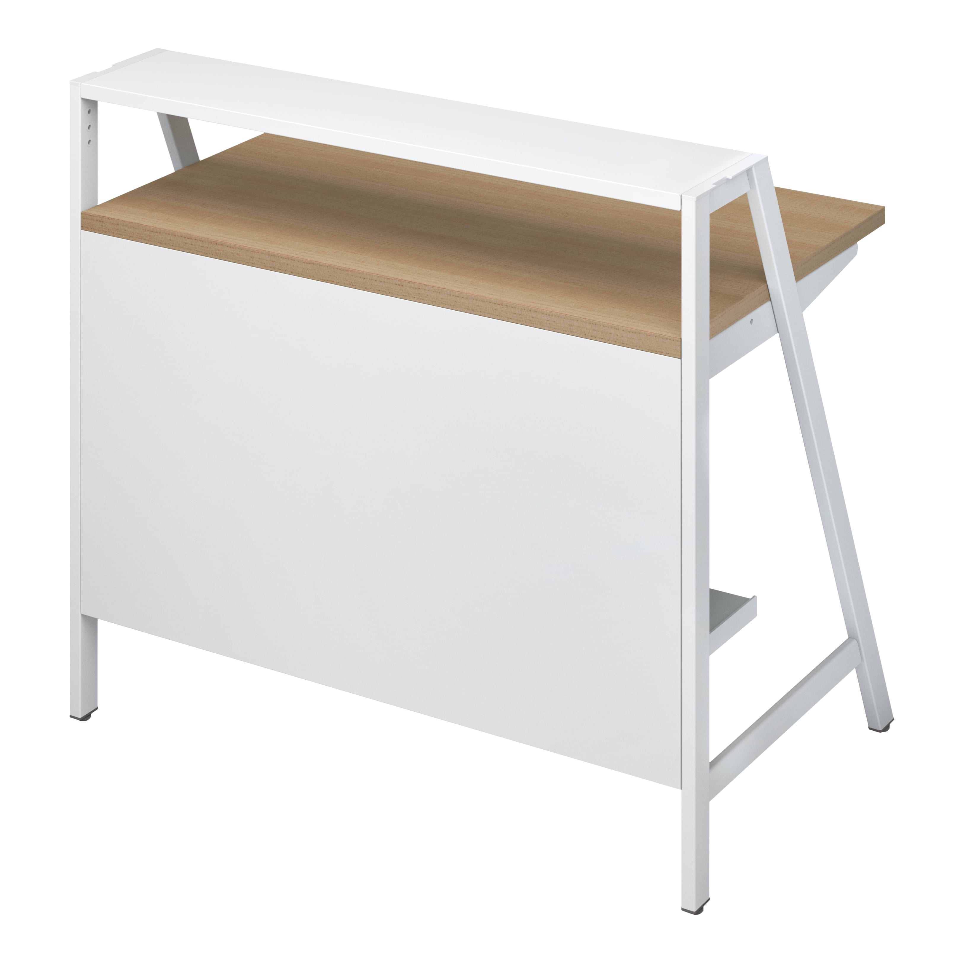 天板ラスティックミディアム/脚ホワイト