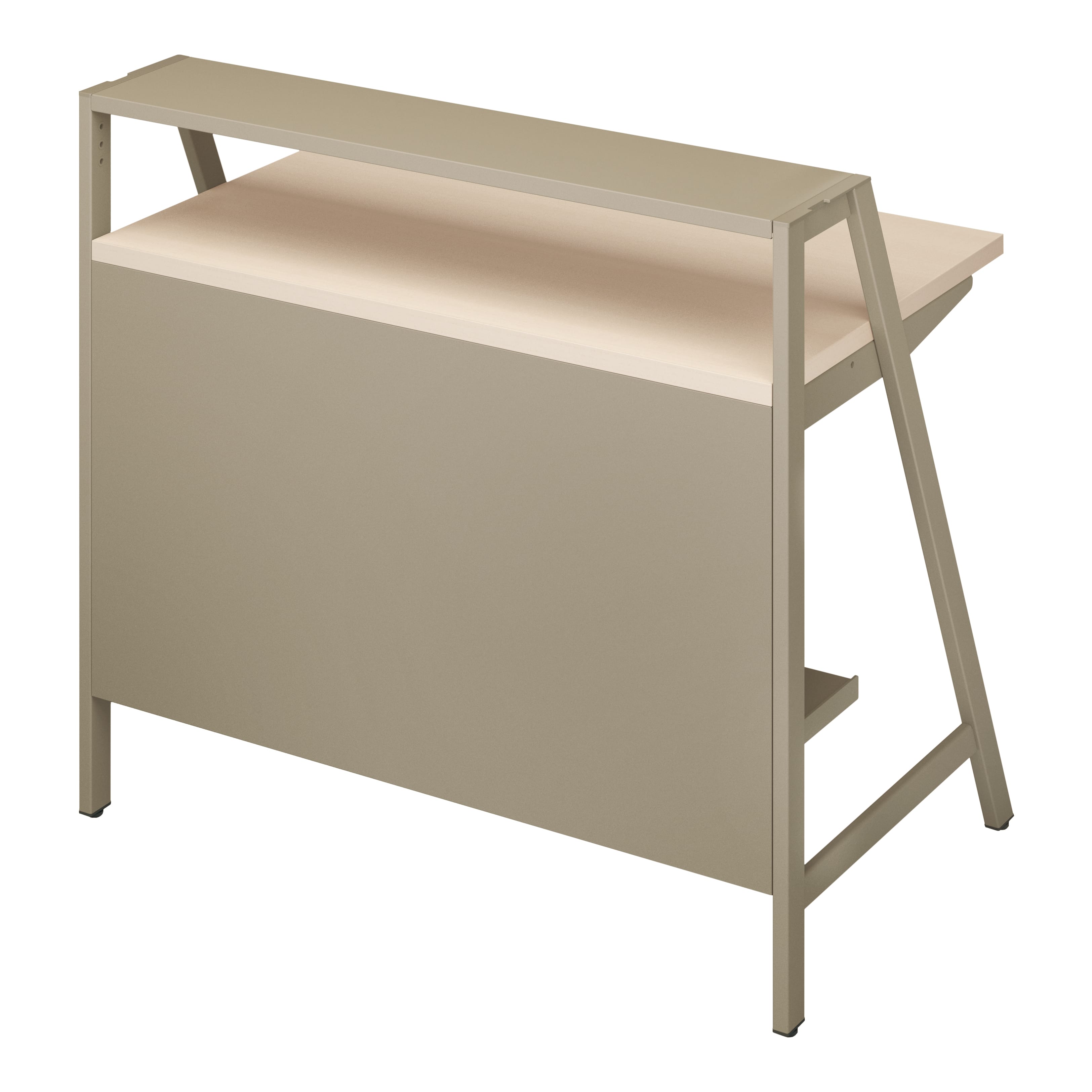 天板ホワイトナチュラル/脚ベージュ