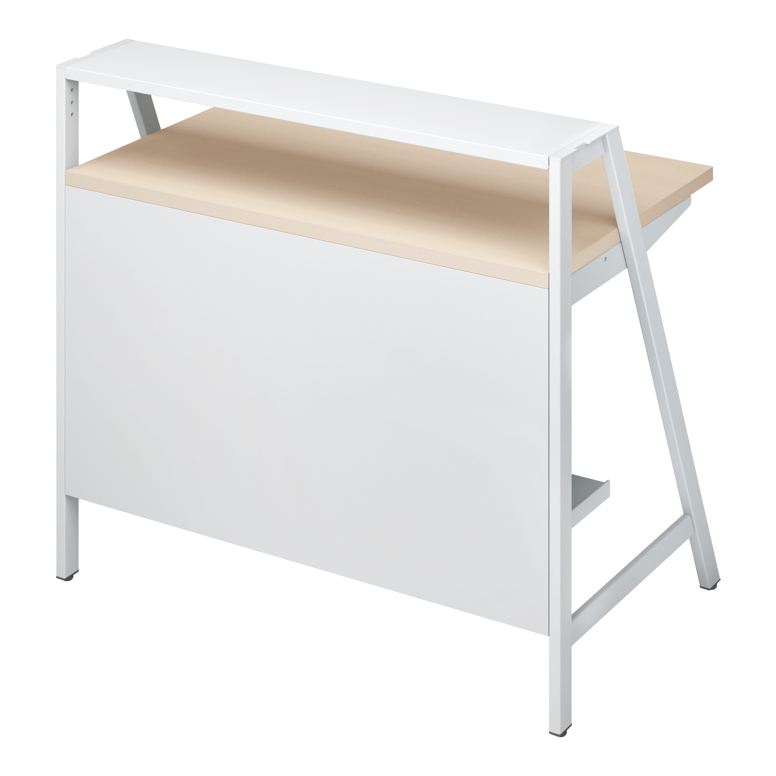 天板ホワイトナチュラル／脚ホワイト