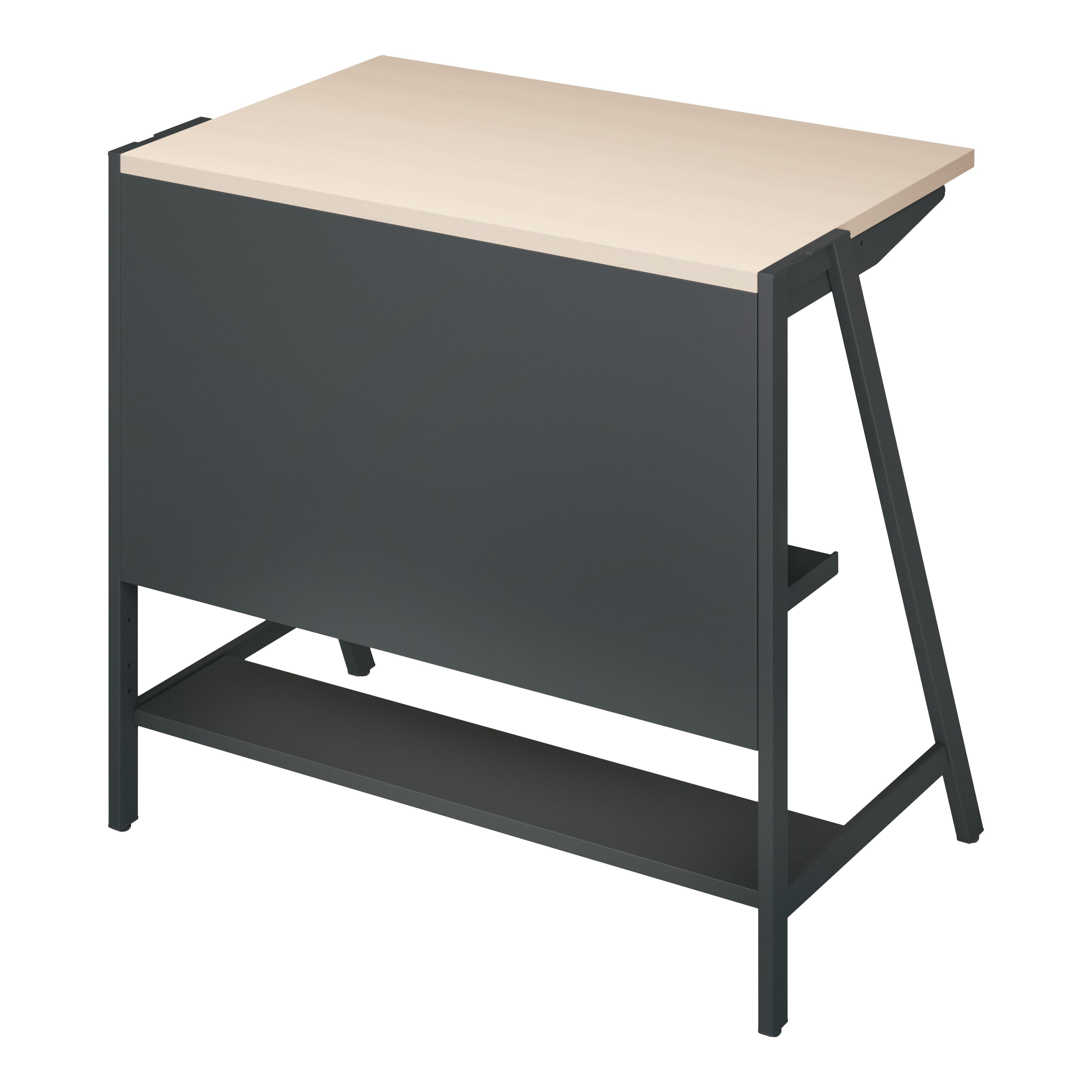 天板ホワイトナチュラル／脚ブラック