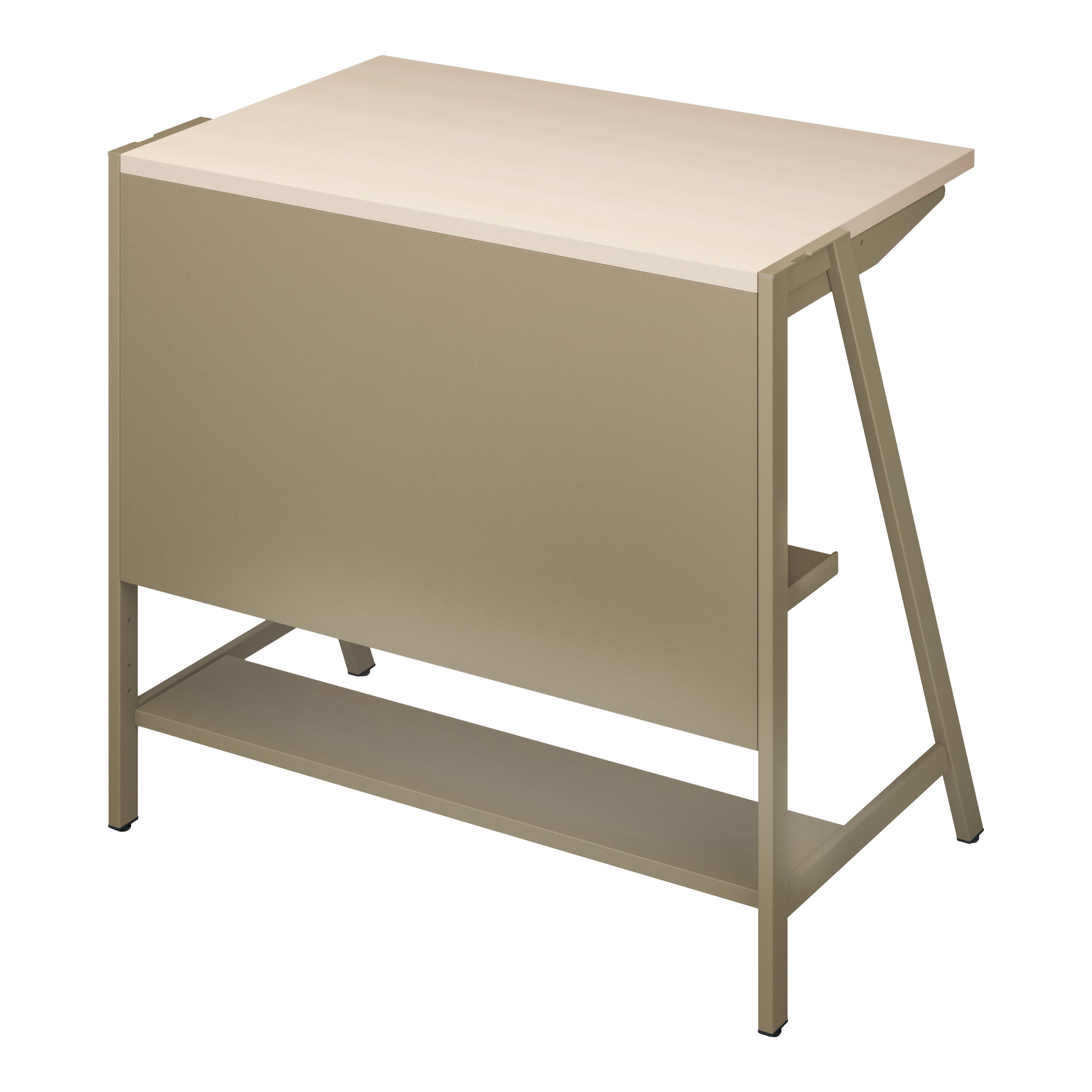 天板ホワイトナチュラル／脚ベージュ