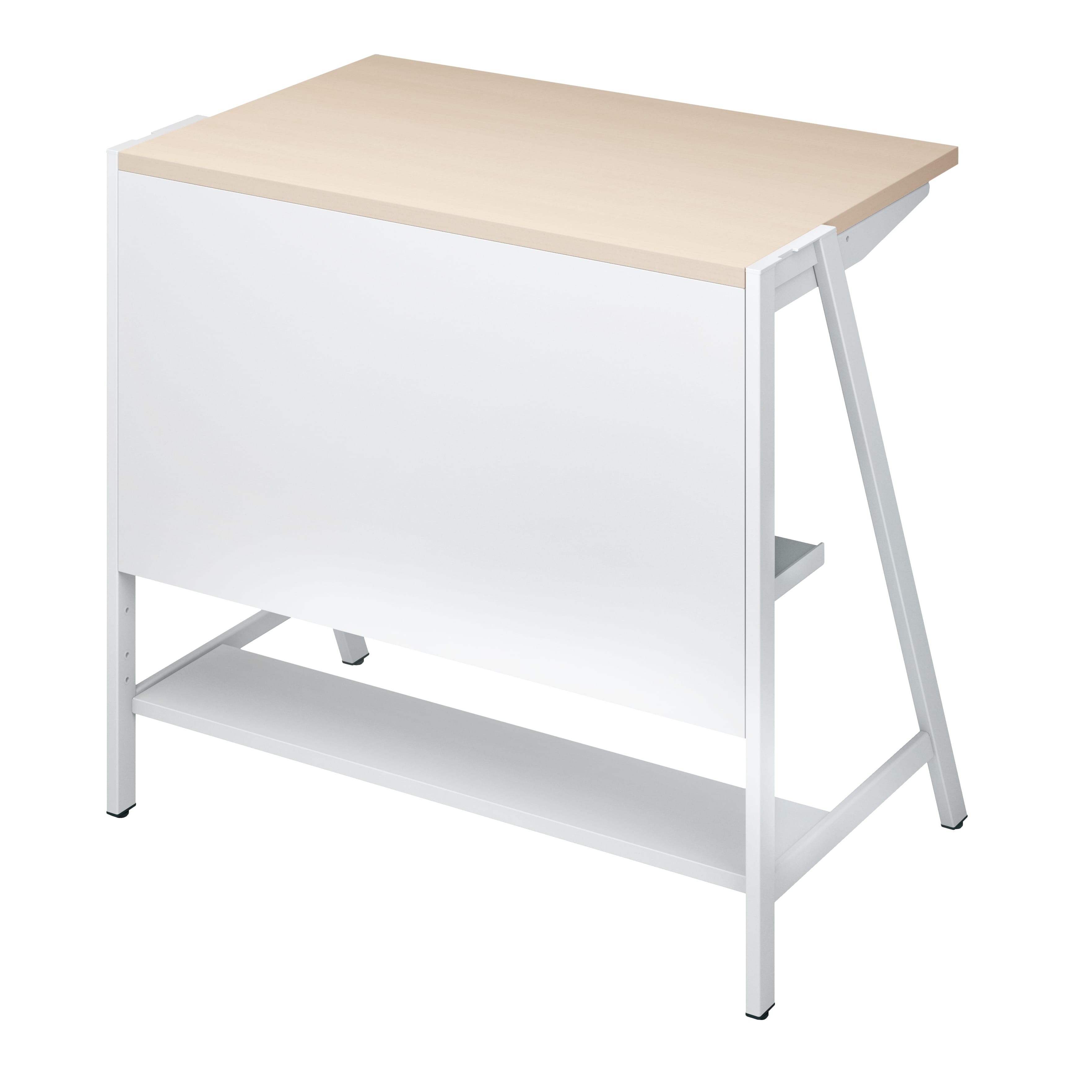 天板ホワイトナチュラル/脚ホワイト