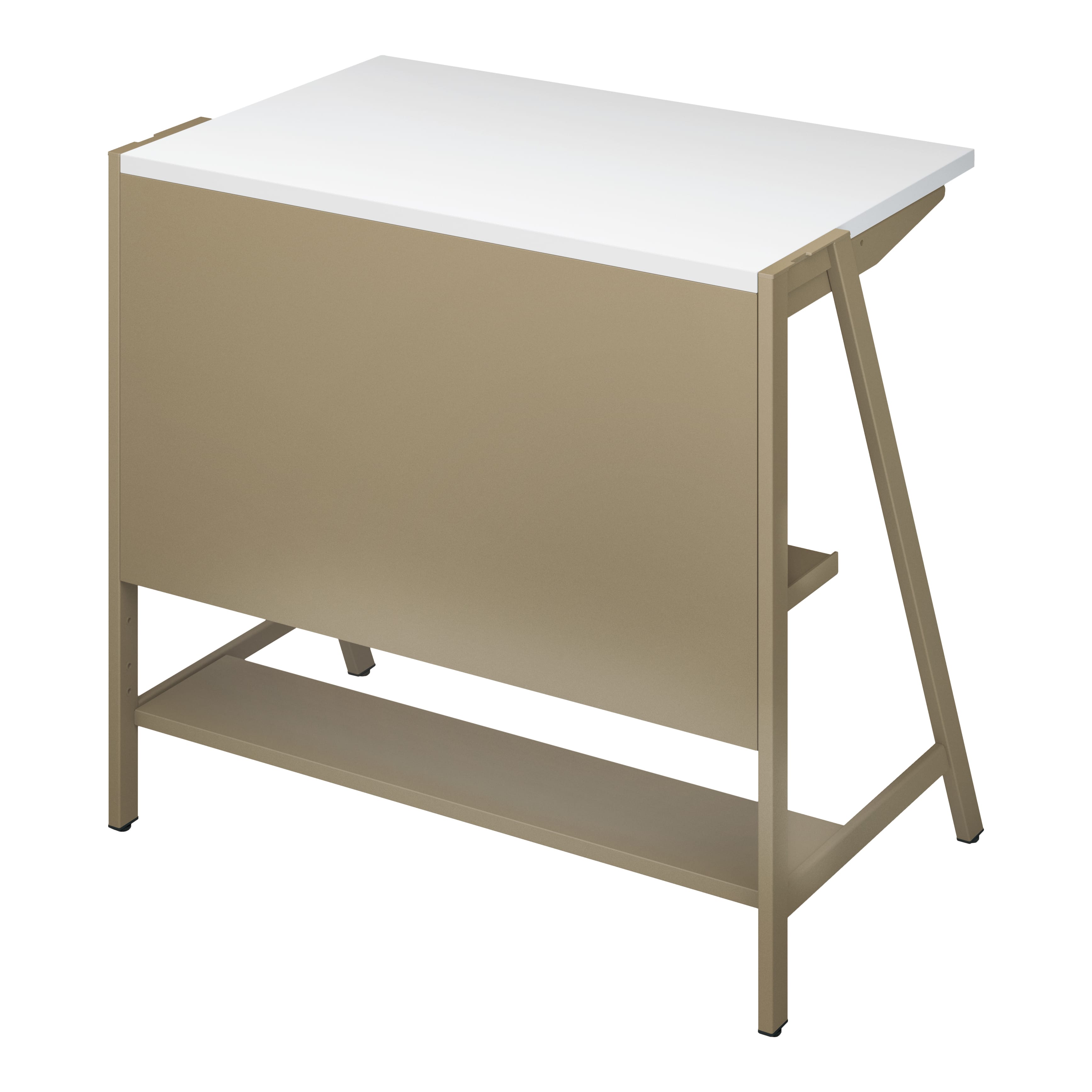 天板ホワイト／脚ベージュ