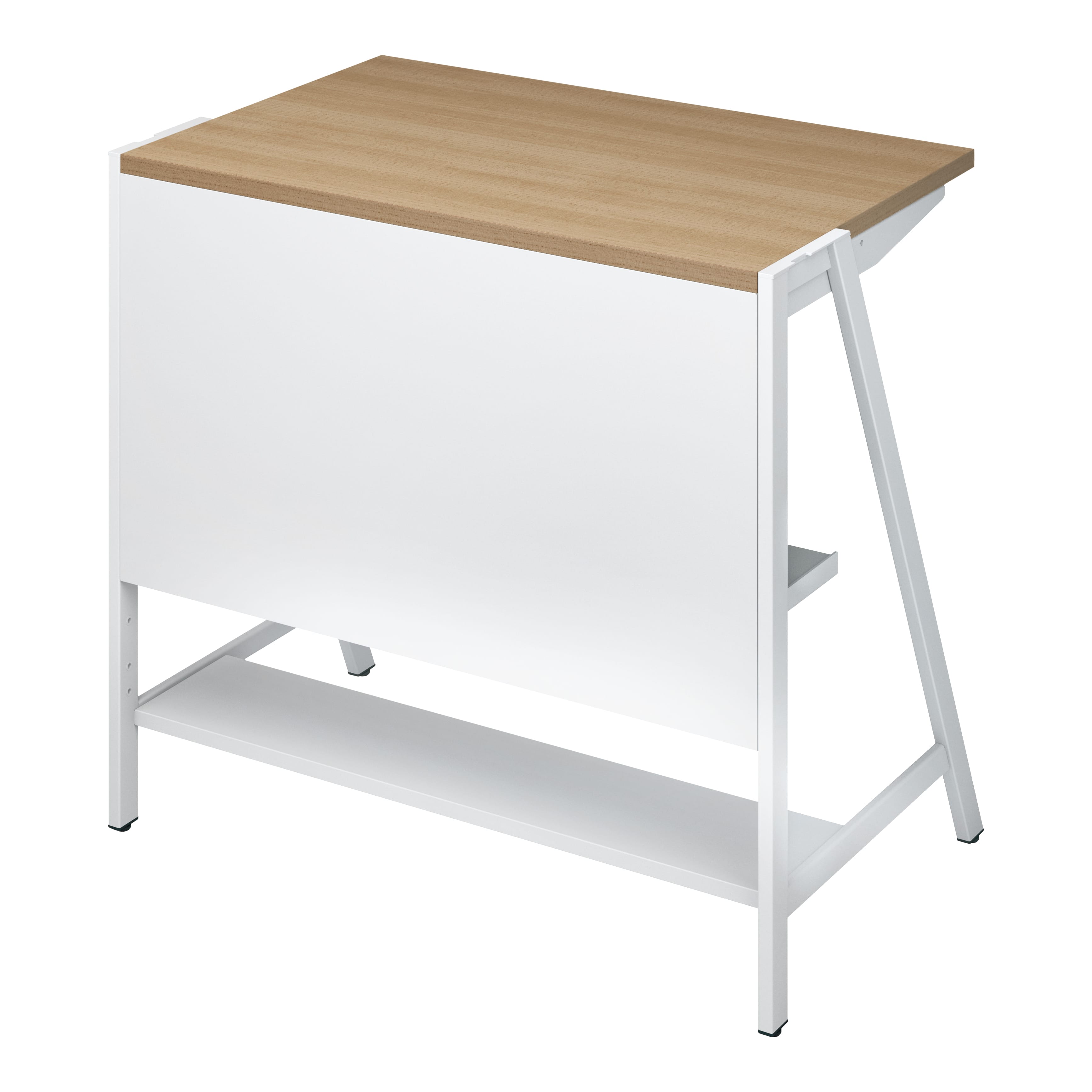 天板ラスティックミディアム/脚ホワイト