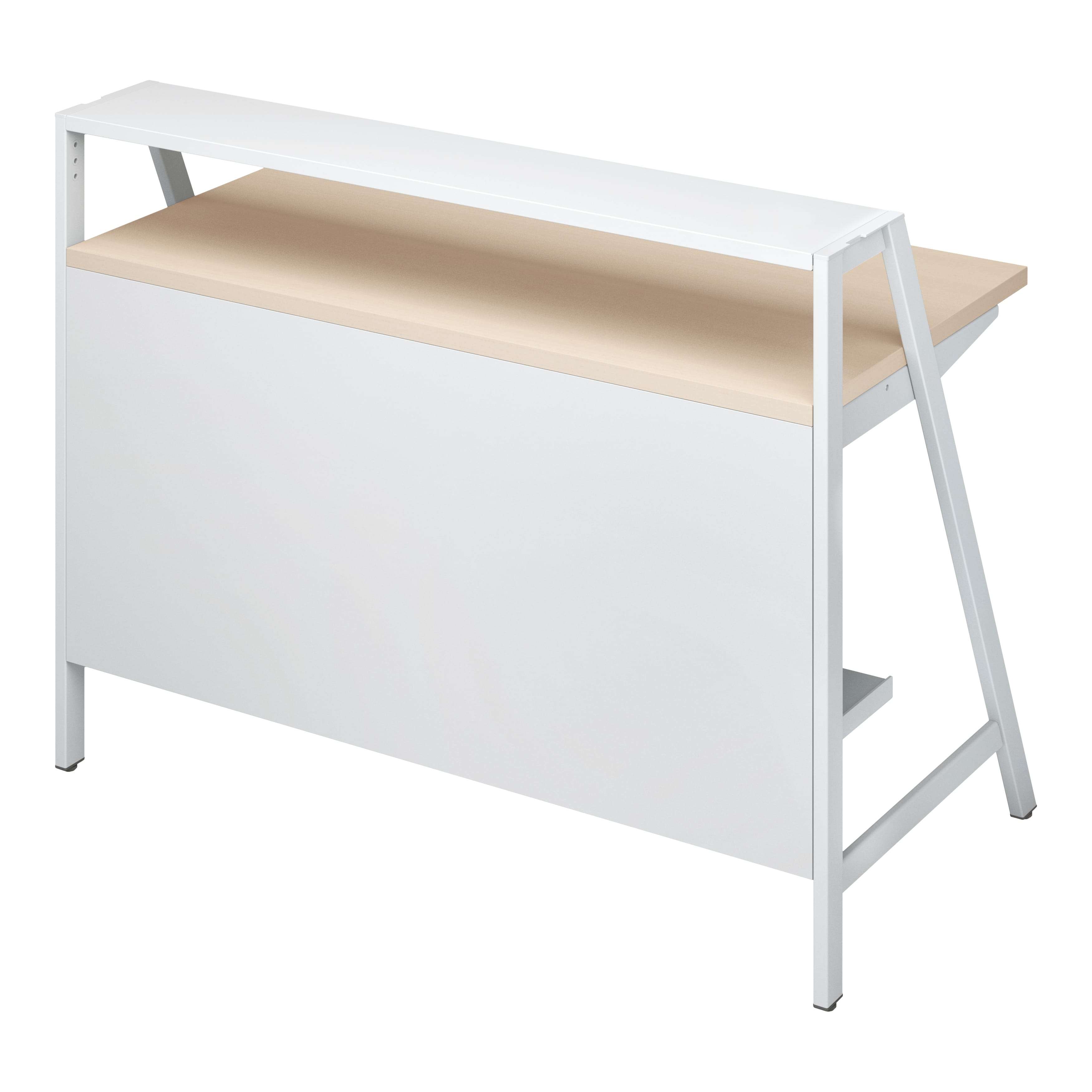 天板ホワイトナチュラル／脚ホワイト