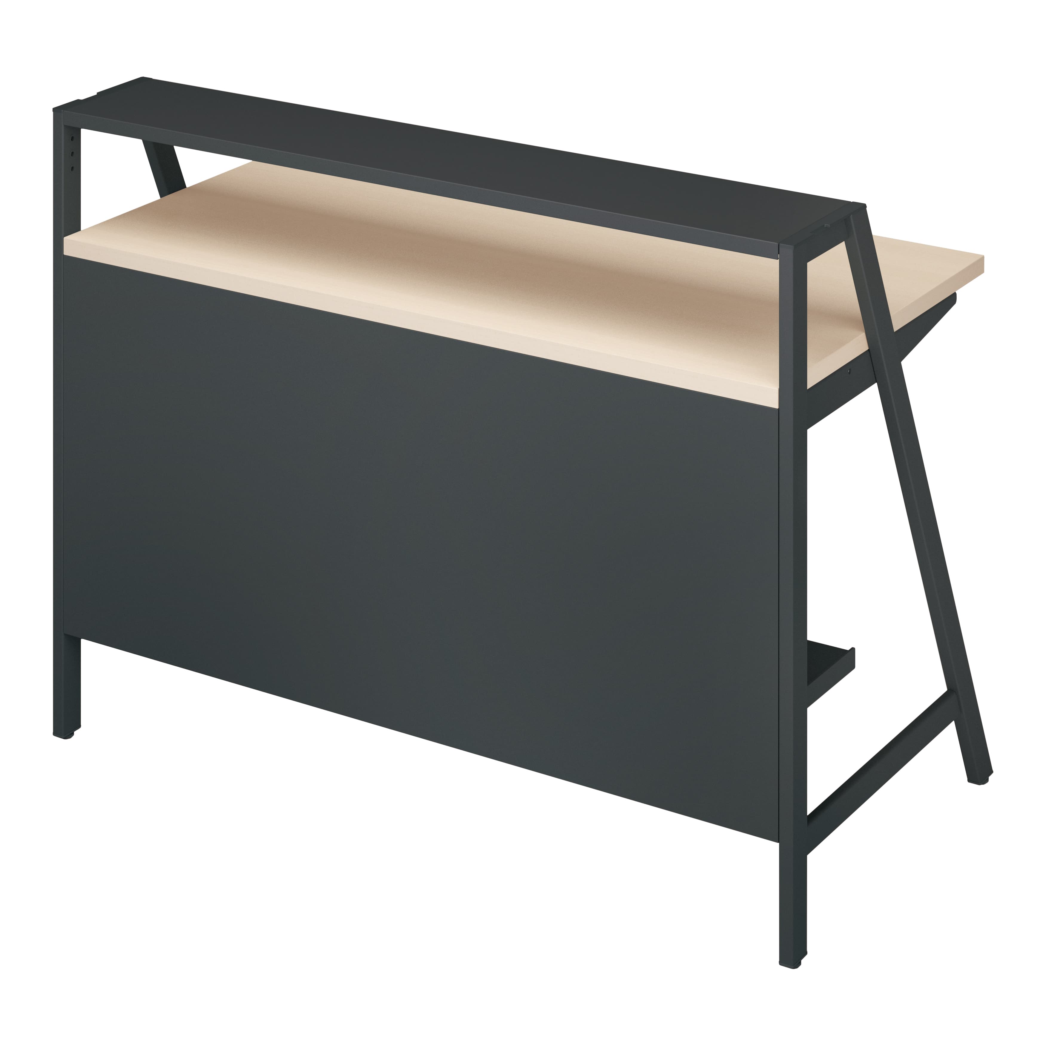 天板ホワイトナチュラル/脚ブラック