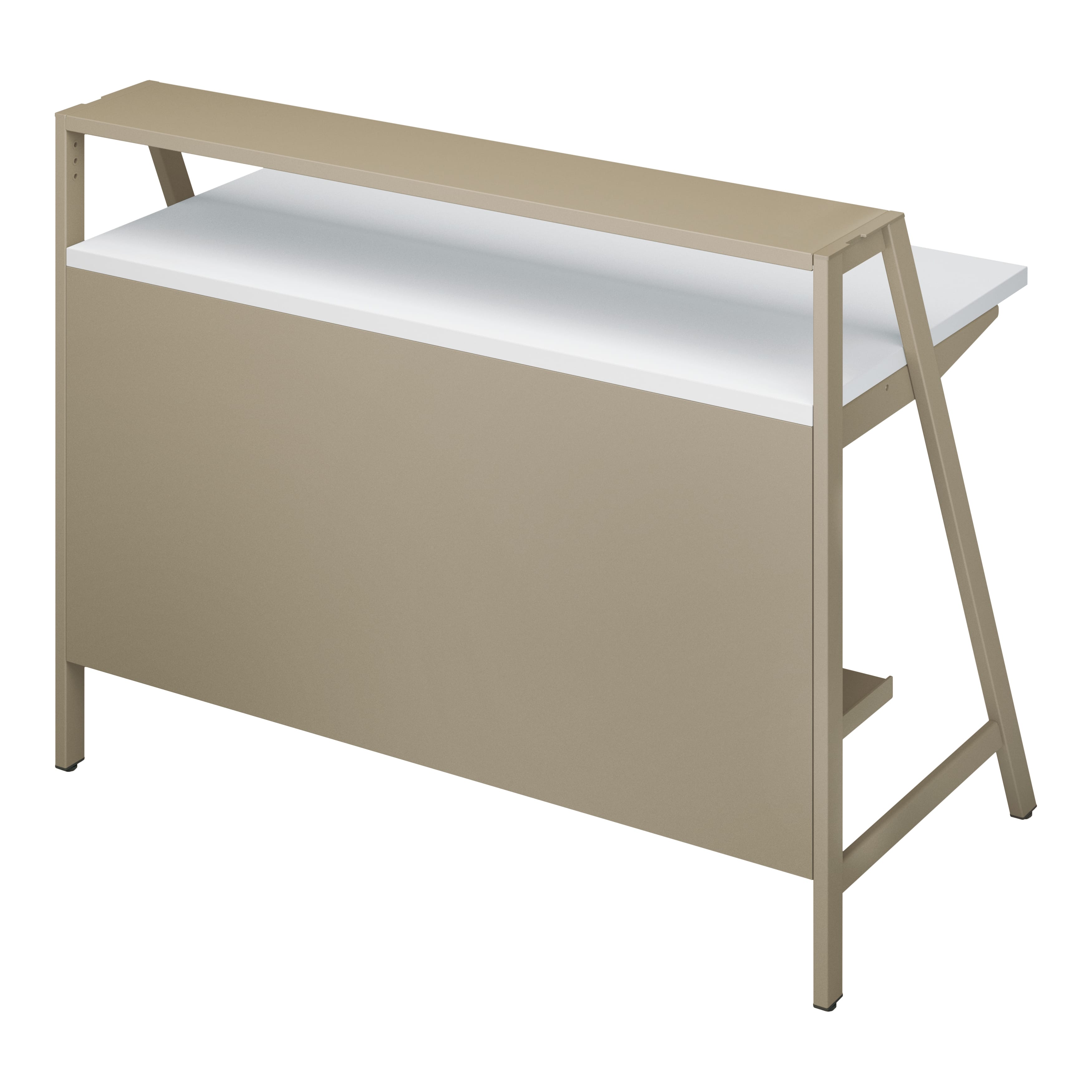 天板ホワイト／脚ベージュ