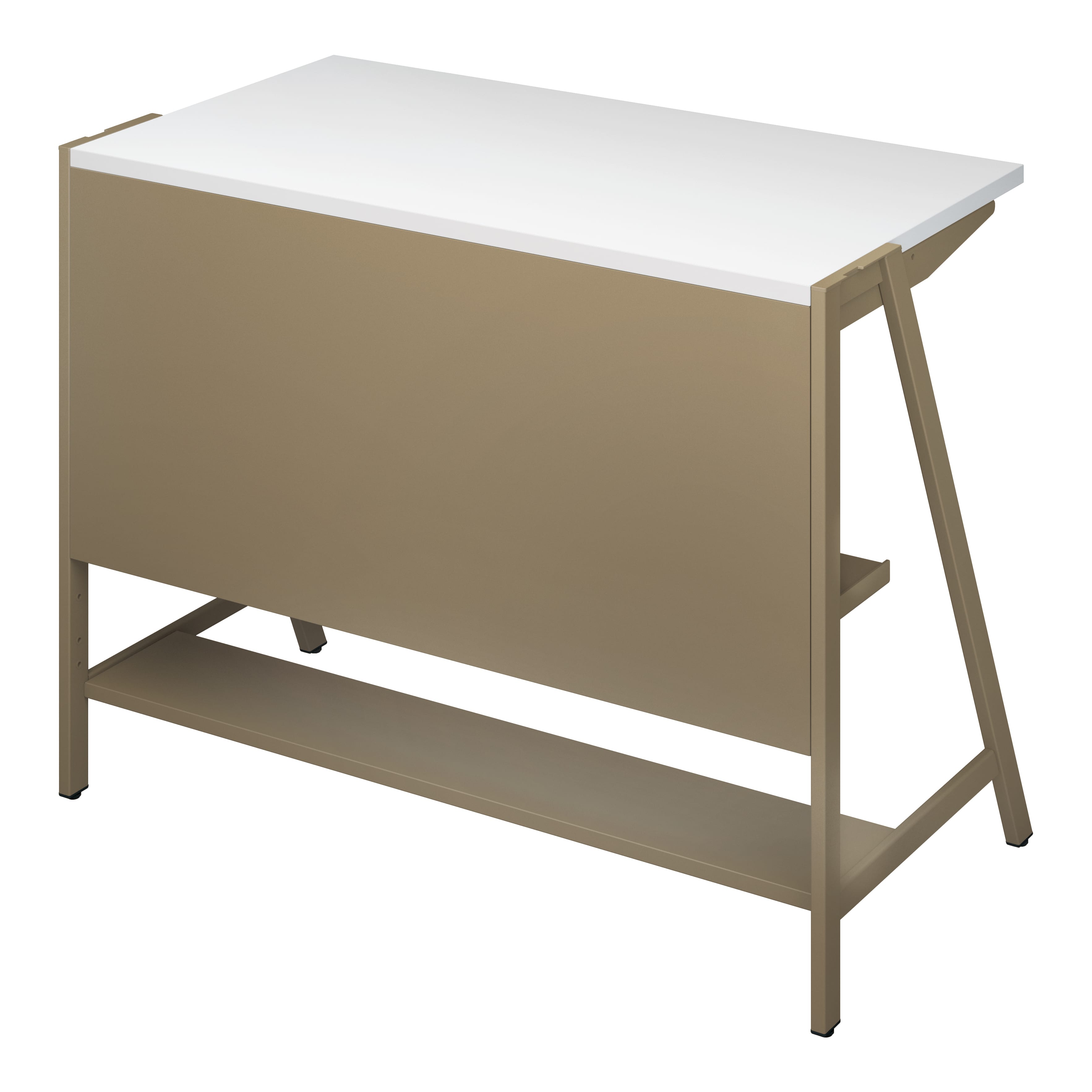 天板ホワイト／脚ベージュ