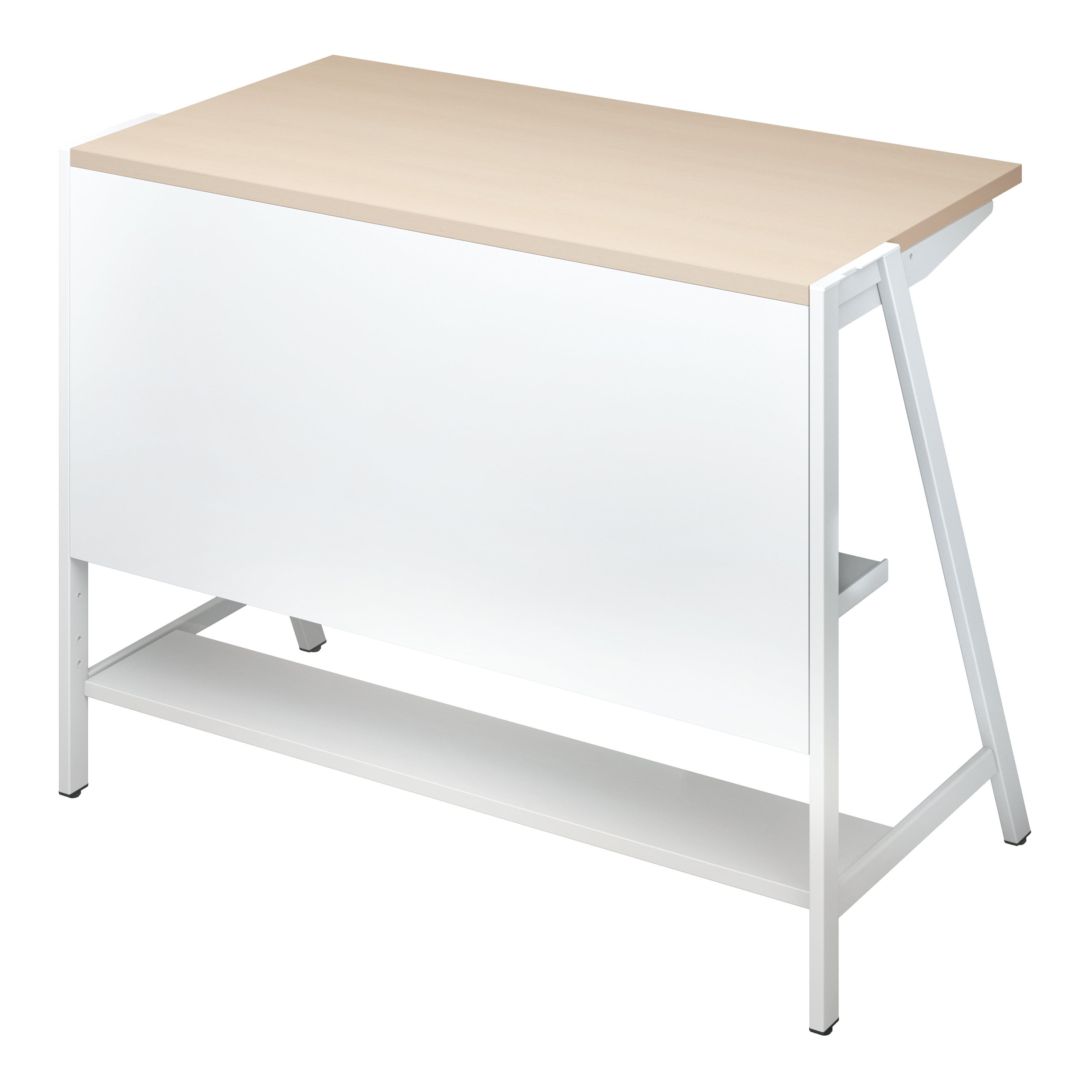 天板ホワイトナチュラル／脚ホワイト