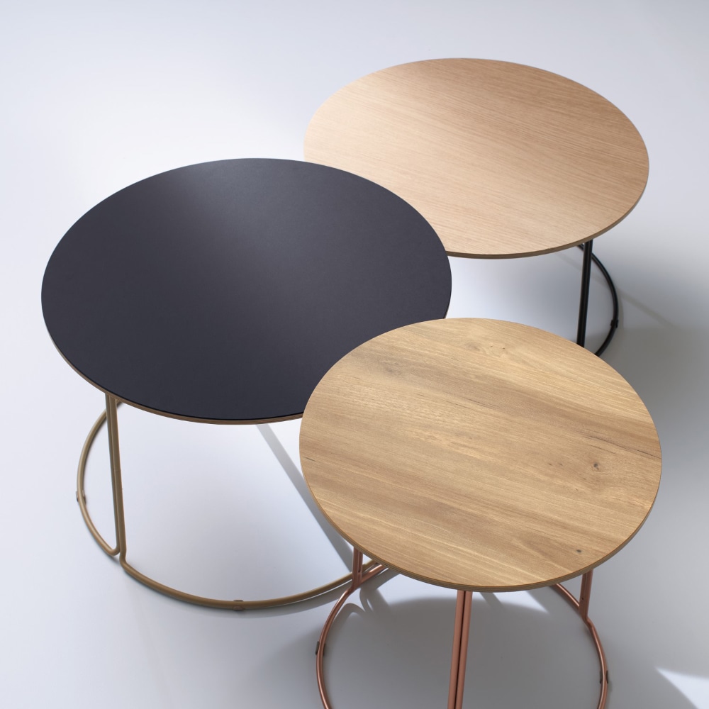 天板チャコール/脚ホワイト