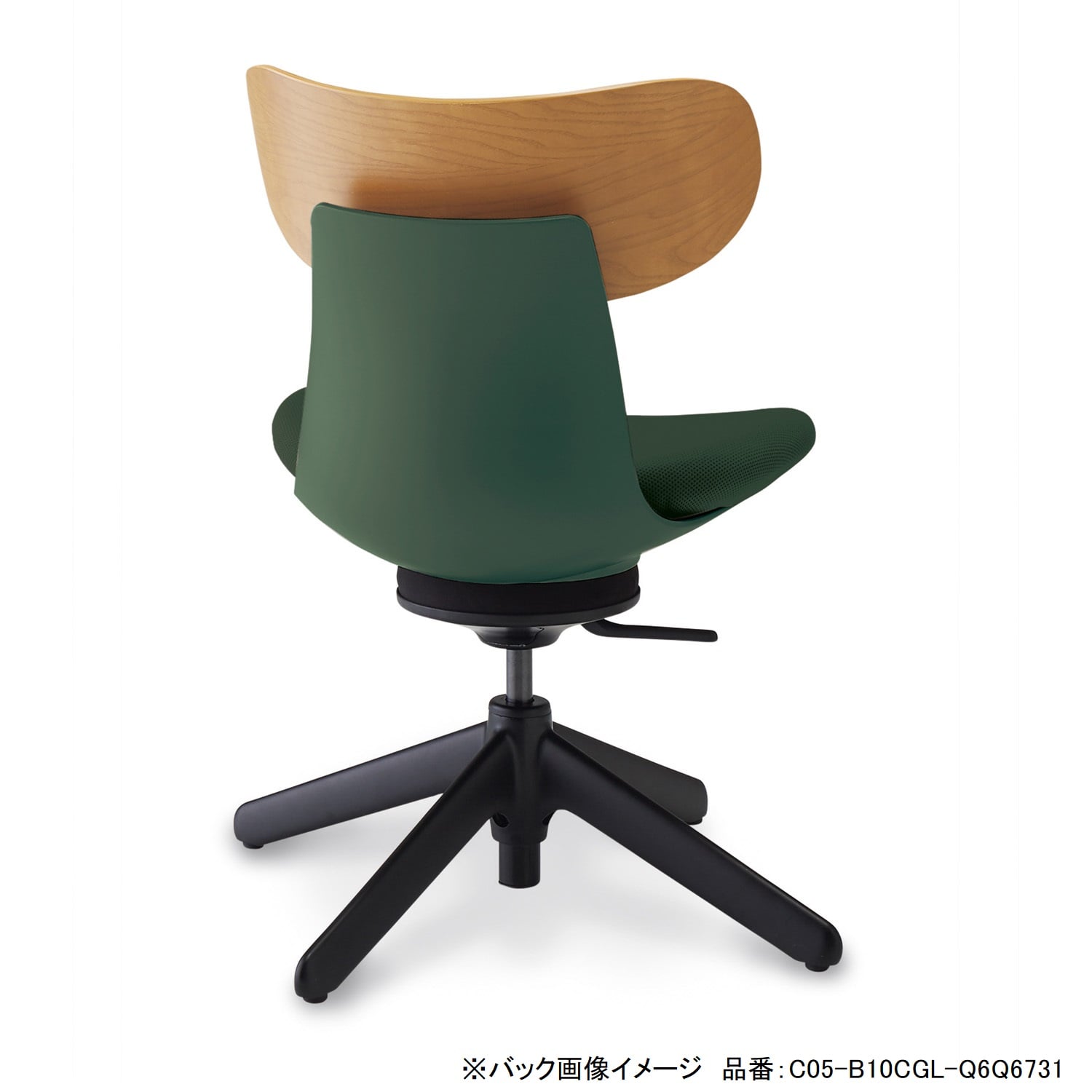 背:合板ミディアムアッシュ/座:合成皮革ブラック