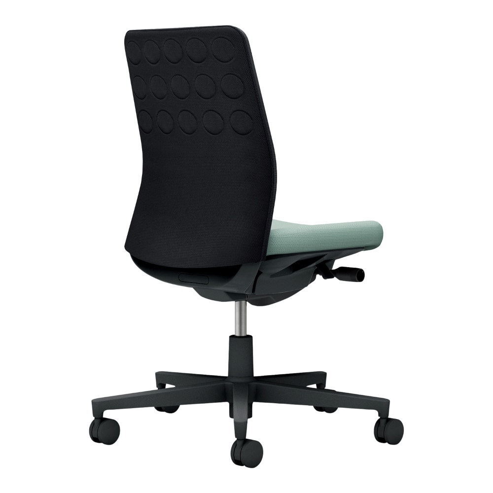 背：ブラック／座：アッシュターコイズ