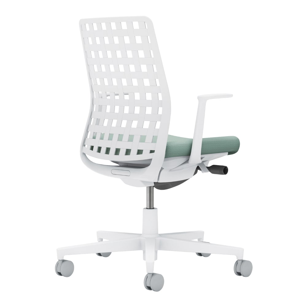 背樹脂：ホワイトグレー／座：アッシュターコイズ