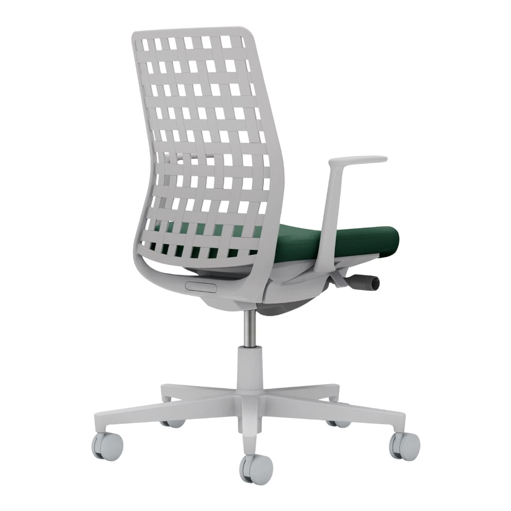 背樹脂：ライトグレー／座：ディープグリーン