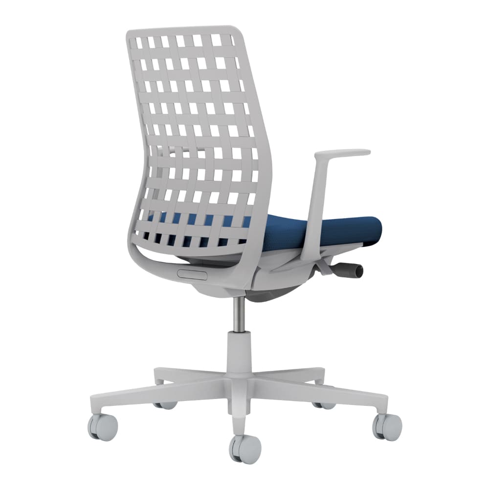 背樹脂：ライトグレー／座：ネイビー