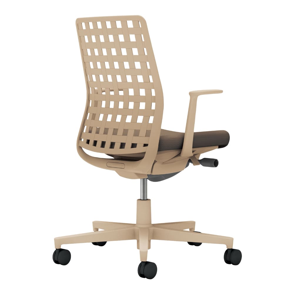 背樹脂：ソフトベージュ／座：ダークグレージュ