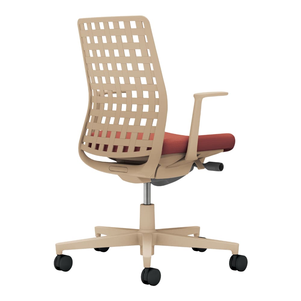 背樹脂：ソフトベージュ／座：パーシアンレッド