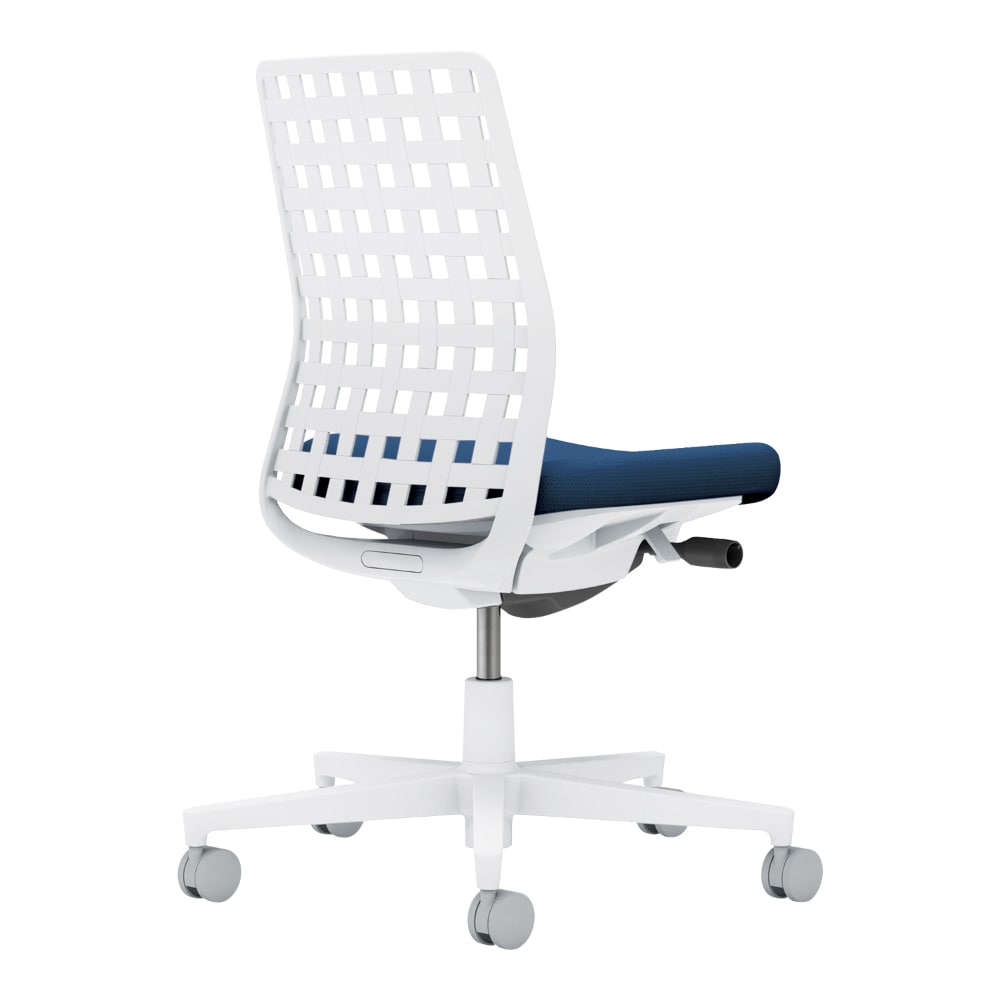 背樹脂：ホワイトグレー／座：ネイビー