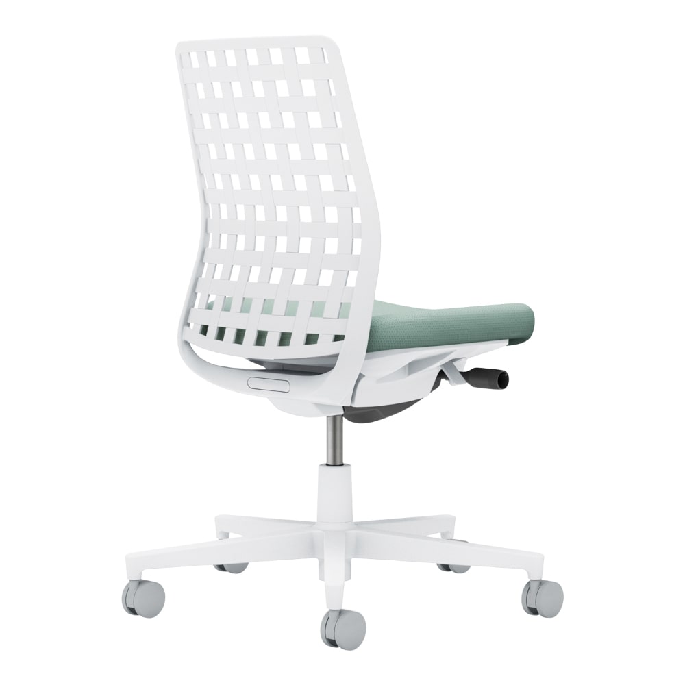 背樹脂：ホワイトグレー／座：アッシュターコイズ