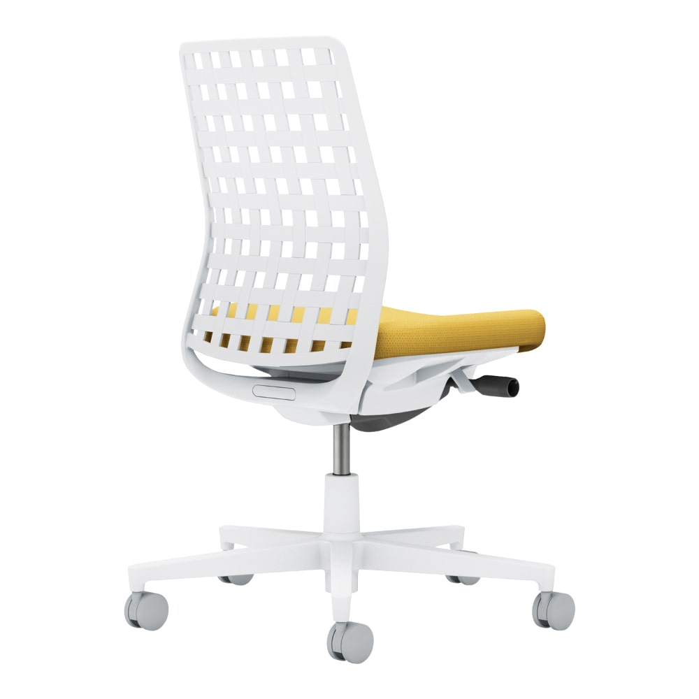 背樹脂：ホワイトグレー／座：オリーブイエロー