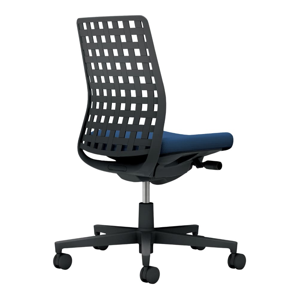 背樹脂：ブラック／座：ネイビー