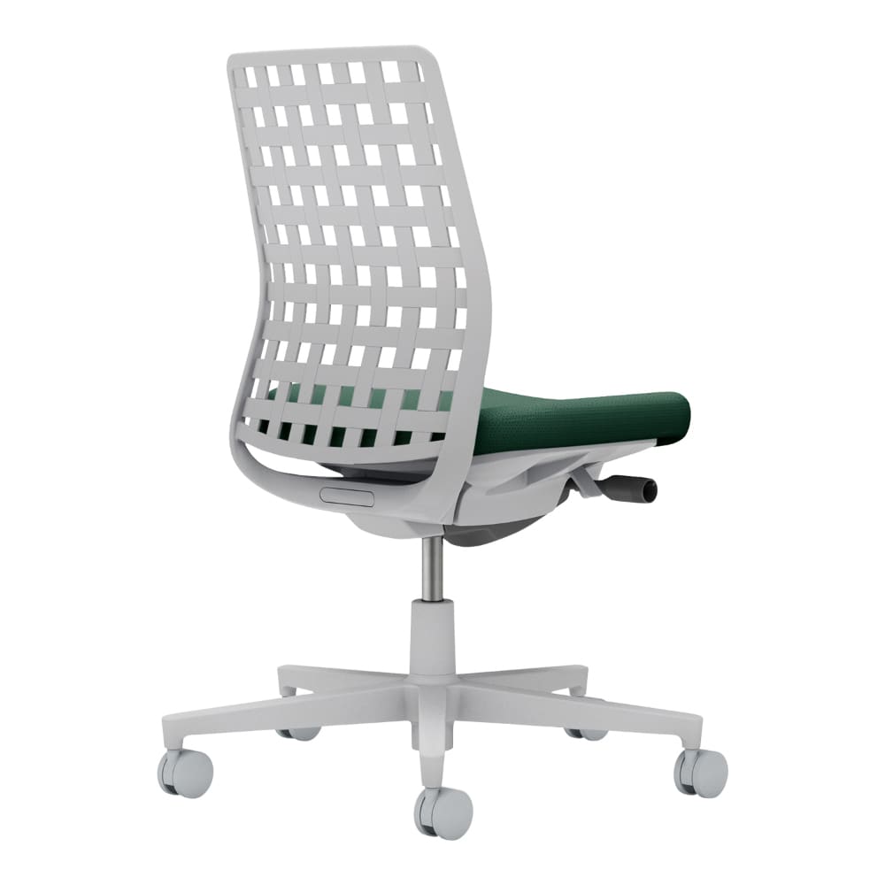 背樹脂：ライトグレー／座：ディープグリーン