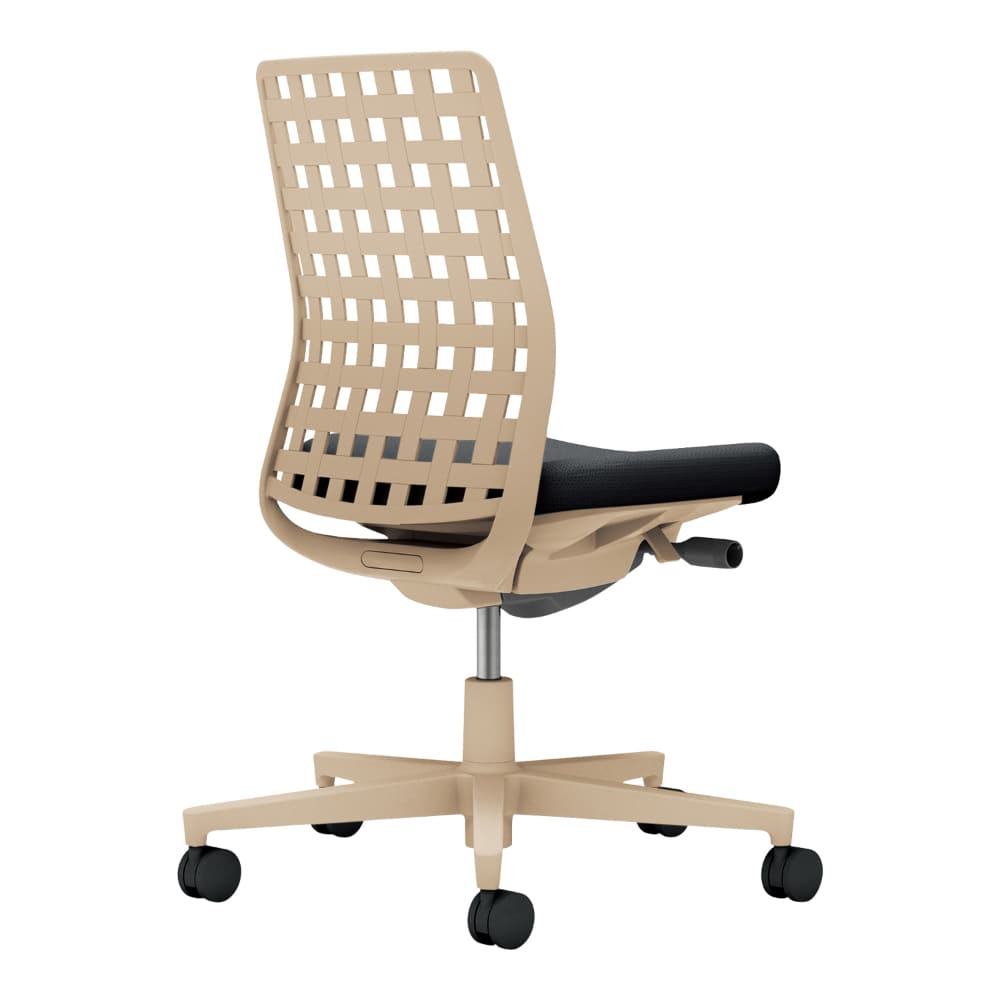 背樹脂：ソフトベージュ／座：ブラック