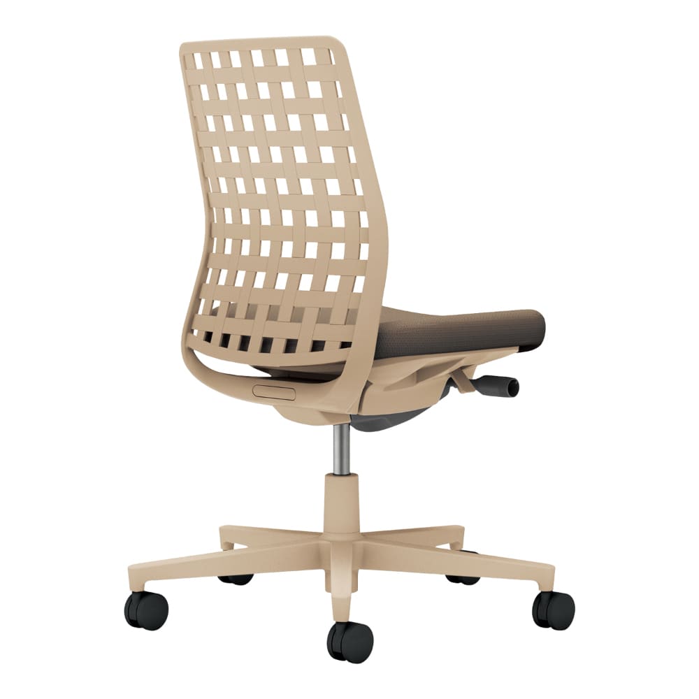 背樹脂：ソフトベージュ／座：ダークグレージュ