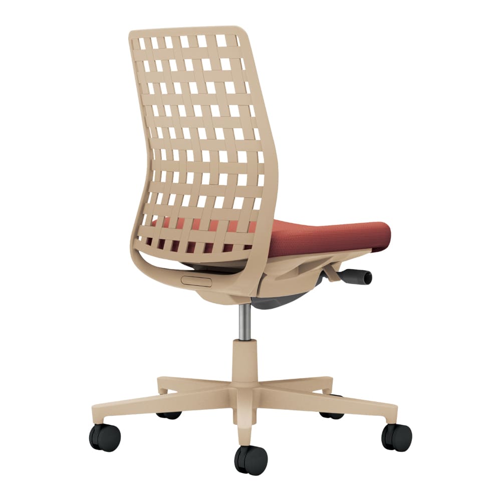 背樹脂：ソフトベージュ／座：パーシアンレッド