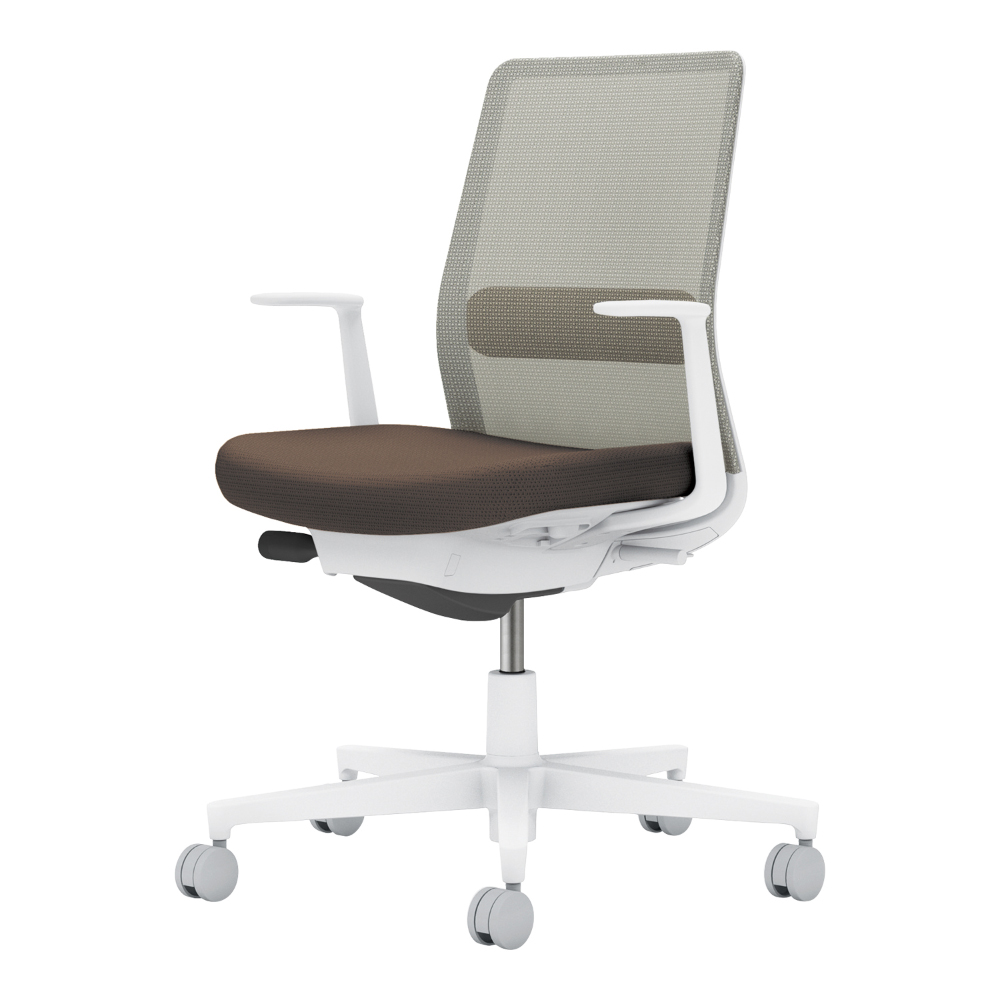 背：ライトグレー／座・ランバー： ダークグレージュ